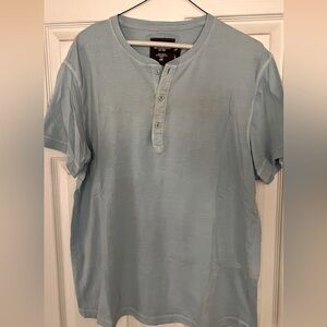 H&M L.O.G.G. Light Blue Henley Shirt